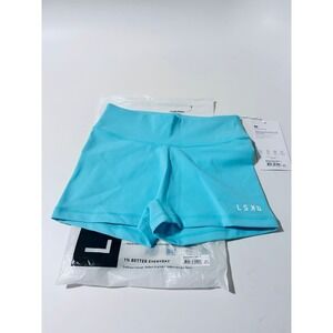 LSKD Mid Short Tights High Waist Workout Shorts Blue S - NWT - Cockatoo